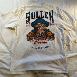 Sullen Art Collective White Skull and Crabs T-Shirt - Large